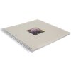 Spiraalalbum Khari ivoor geribd wit blad 33x33 cm