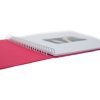 Spiraal Album Khari fuchsia geribbeld wit paginas 33x33 cm