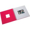 Spiraal Album Khari fuchsia geribbeld wit paginas 33x33 cm