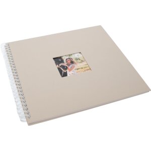 Spiraal Album Khari taupe metallic wit paginas 33x33 cm