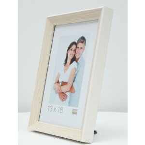 s46ch1 Fotolijst in natuurlijke kleur met witte rand