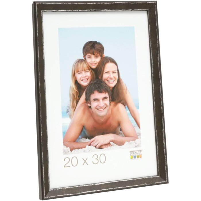 s46df2 Fotolijst in zwart met zilveren rand