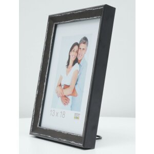 s46df2 Fotolijst in zwart met zilveren rand