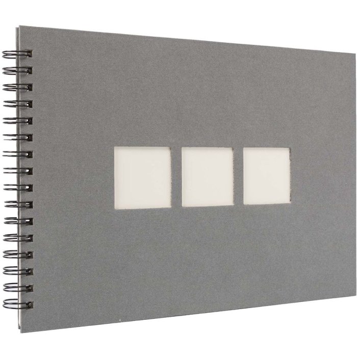 Panodia Spiraal Album Manille 23x34 cm grijs 60 witte paginas