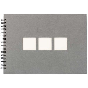 Panodia Spiraal Album Manille 23x34 cm grijs 60 witte paginas