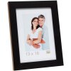 s46jh2 Houten lijst in zwart met houtkleurige rand