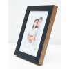 s46jh2 Houten lijst in zwart met houtkleurige rand