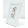 s46kf1 Houten lijst in wit met parelbies