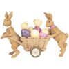 Decoratie konijn met trolley 21x6x14 cm
