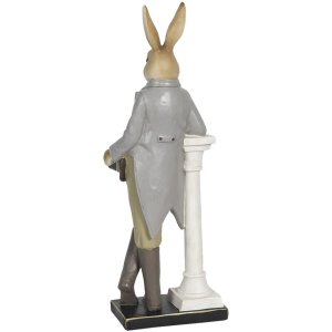 Decoratie Konijn met Hoed 17x9x46 cm - 6pr2602