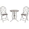 Tafel + 2x stoel ø 60x70-40x40x92 cm - 5y0636