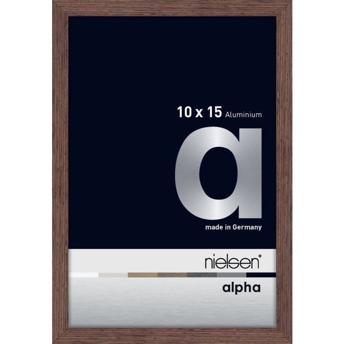 Nielsen Aluminium fotolijst Alpha 10x15 cm wengé licht