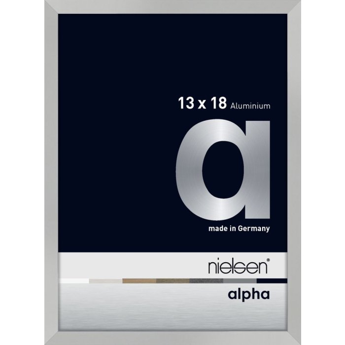 Nielsen Aluminium fotolijst Alpha 13x18 cm zilver mat