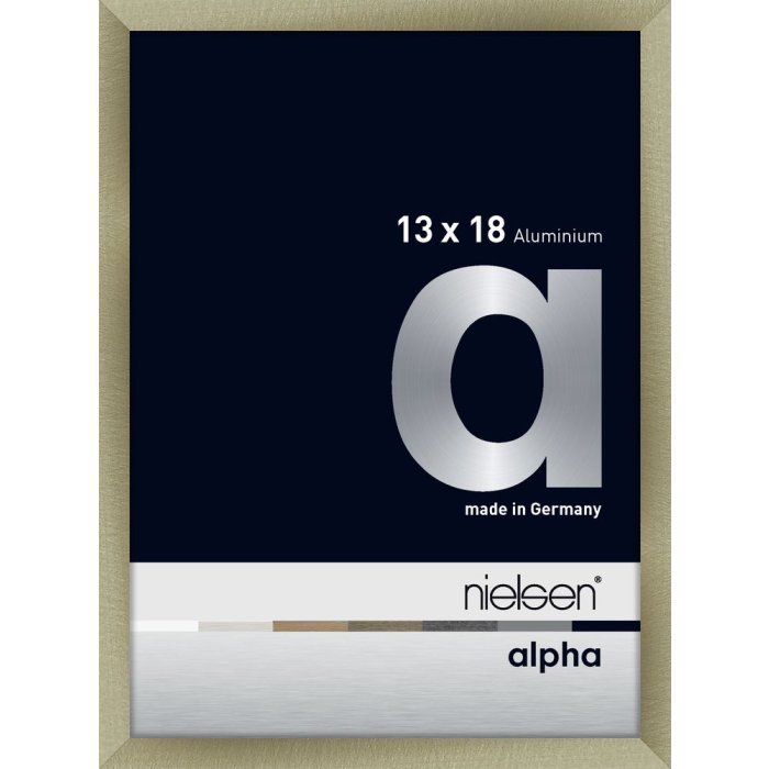 Nielsen Aluminium Fotolijst Alpha 13x18 cm geborsteld roestvrij staal