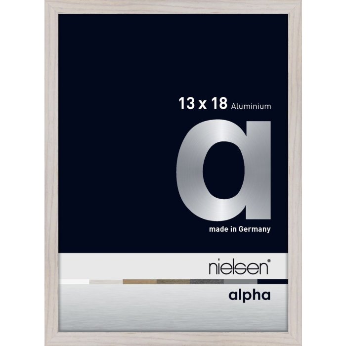 Nielsen Aluminium Fotolijst Alpha 13x18 cm eiken wit