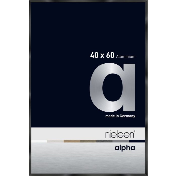 Nielsen Aluminium fotolijst Alpha 40x60 cm geanodiseerd zwart glanzend