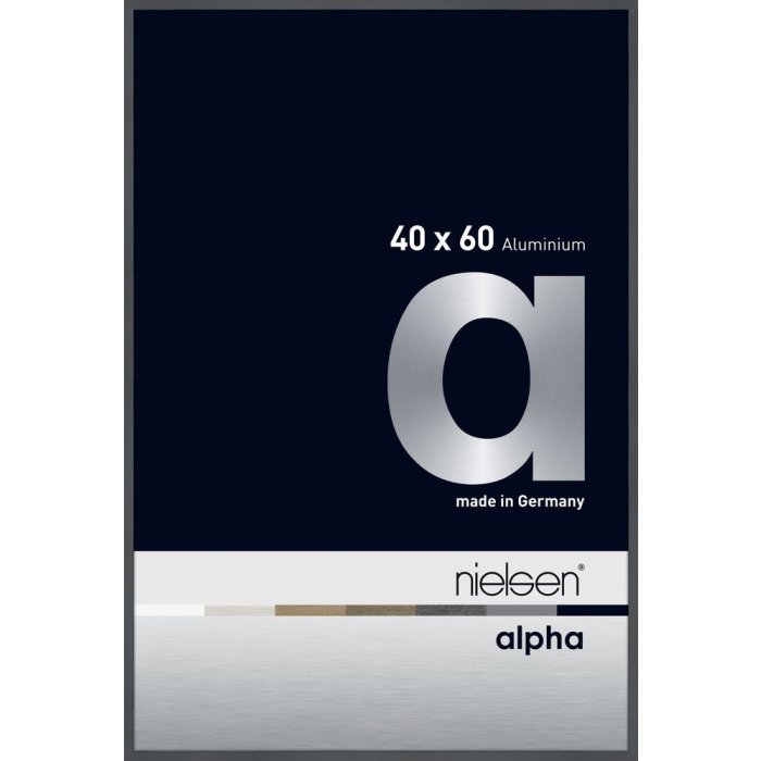 Nielsen Aluminium fotolijst Alpha 40x60 cm donkergrijs glanzend