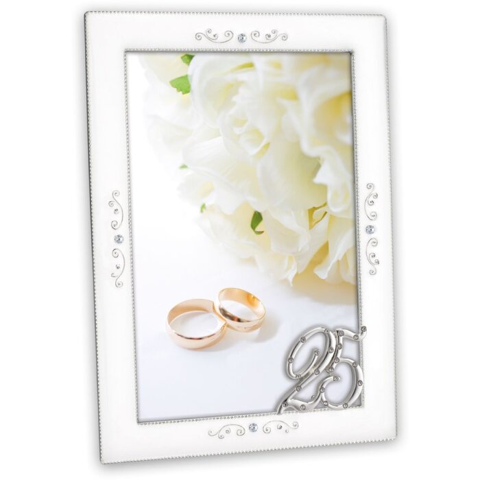 Diana Huwelijks fotolijst 25 jaar zilver 10x15 cm
