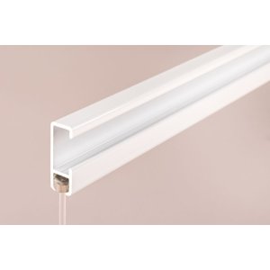 Aluminium galerijrailset, 1 m, wit