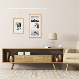Aluminium galerijrailset, 1 m, wit