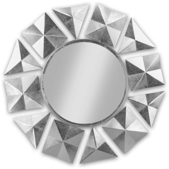 Agios wandspiegel 64,5 cm zilver