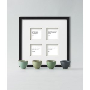 Stockholm 3D houten fotolijst galerij 4 fotos 10x10 cm zwart
