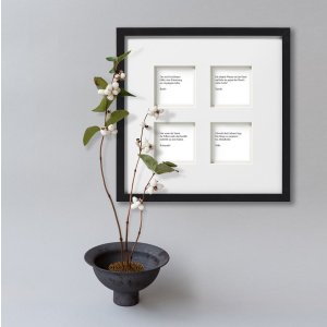 Stockholm 3D houten fotolijst galerij 4 fotos 10x10 cm zwart