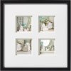 Stockholm 3D houten fotolijst galerij 4 fotos 10x10 cm zwart