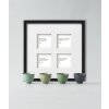 Stockholm 3D houten fotolijst galerij 4 fotos 10x10 cm zwart
