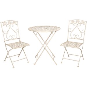 Tafel + 2 stoelen Ø 70x76 cm - 39x48x91 cm (2...