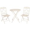 Tafel + 2 stoelen Ø 70x76 cm - 39x48x91 cm (2 stuks) Clayre & Eef 5Y0696
