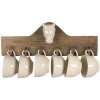 Kapstok met bekers 48x9x17 cm Clayre en Eef 64537