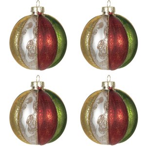 Kerstbal ø 8 cm (set van 4) Clayre en Eef 6gl2736