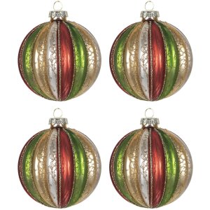 Kerstbal ø 8 cm (set van 4) Clayre en Eef 6gl2737