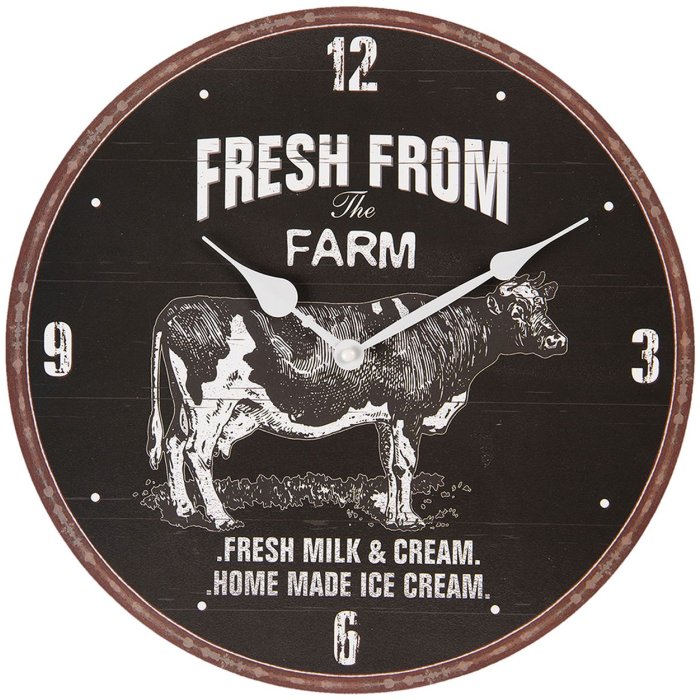 Klok ø 34x3 cm - 1xAA Clayre en Eef 6kl0585