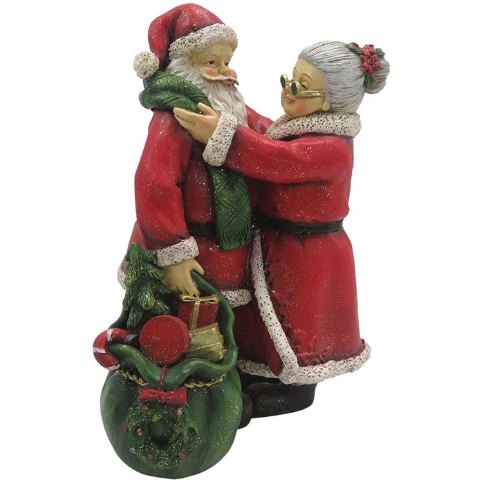 Decoratie Kerstmis 10x10x16 cm Clayre en Eef 6pr2780