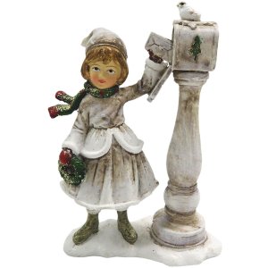 Decoratie Kind op Brievenbus 8x4x12 cm Clayre en Eef 6pr2789