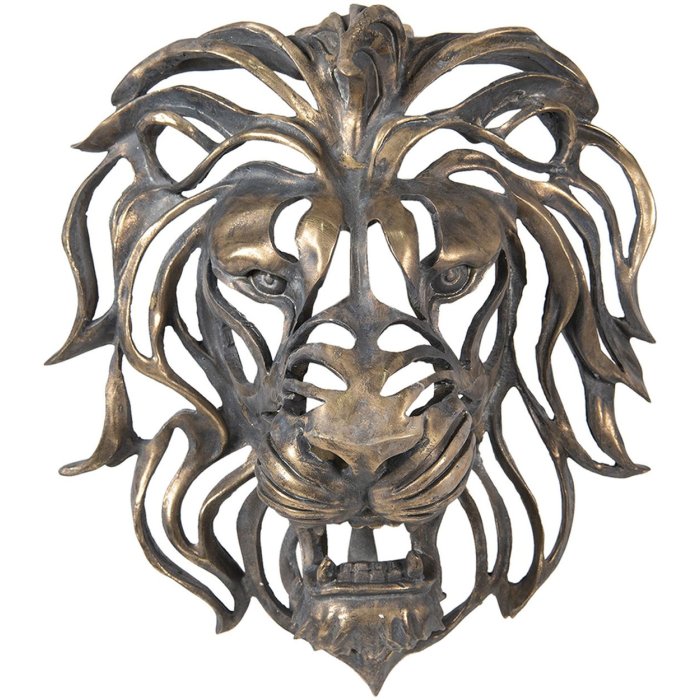 Decoratie leeuwenkop 42x23x46 cm Clayre en Eef 6pr2811