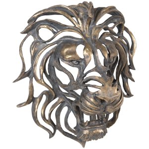 Decoratie leeuwenkop 42x23x46 cm Clayre en Eef 6pr2811