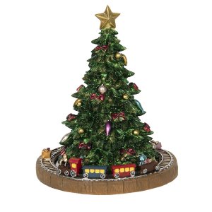 Muziekdoos Kerstboom ø 15x18 cm Clayre en Eef 6pr2845