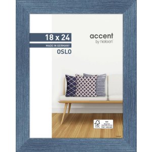 Accent houten lijst Oslo 18x24 cm blauw