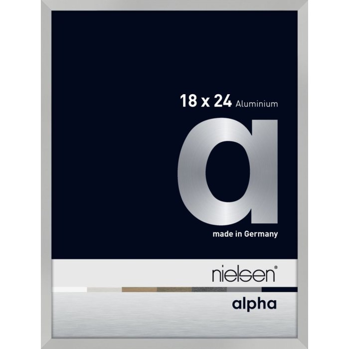 Nielsen Aluminium fotolijst Alpha tcsc 18x24 cm zilver mat