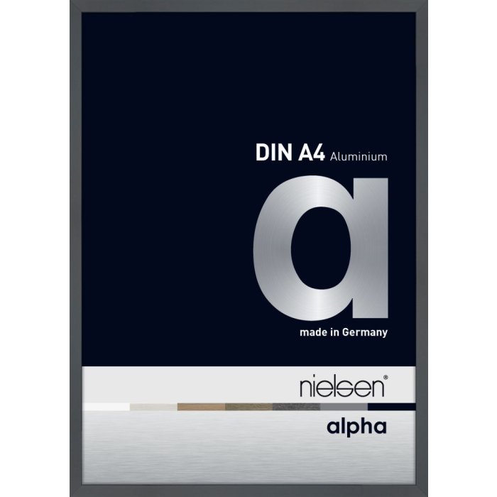 Nielsen Aluminium fotolijst Alpha tcsc 21x30 cm donkergrijs glanzend