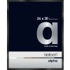 Nielsen Aluminium fotolijst Alpha tcsc 24x30 cm geanodiseerd zwart glanzend