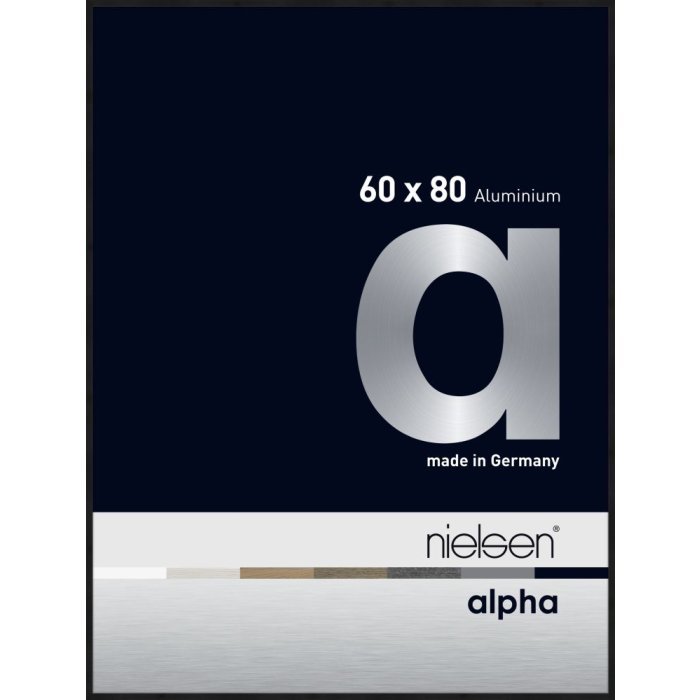 Nielsen Aluminium fotolijst Alpha tcsc 60x80 cm geanodiseerd zwart mat
