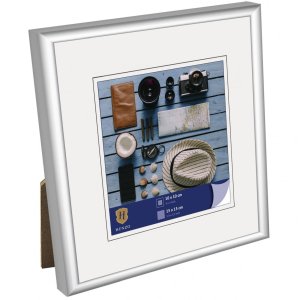 Henzo Kunststof lijst Napoli 15x15 cm zilver