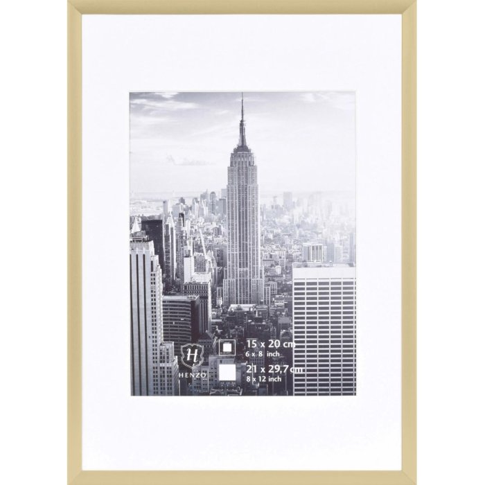 Henzo Aluminium lijst Manhattan 21x30 cm goud
