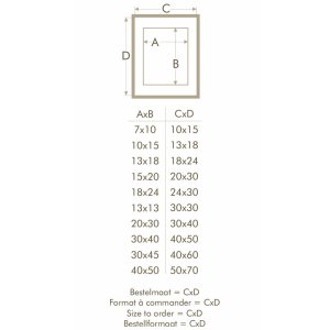 Deknudt Houten lijst s223h1 natuur 50x70 cm