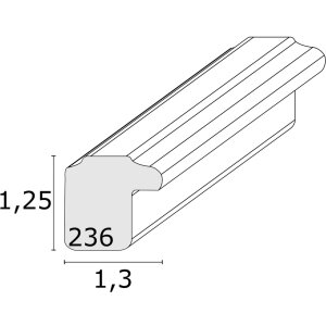 s236d1 Houten lijst zilver 30x40 cm