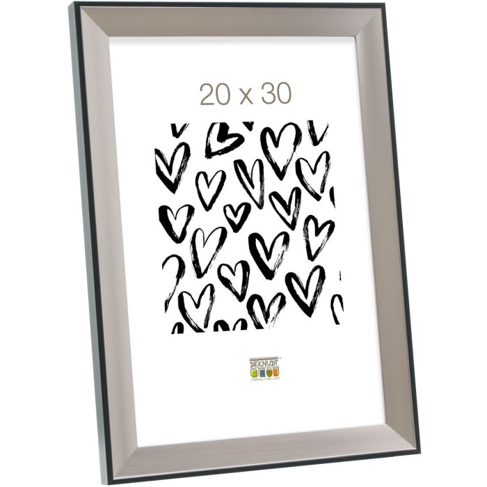 Kunststof lijst s45fd2 zilver 18x24 cm anti-reflecterend glas